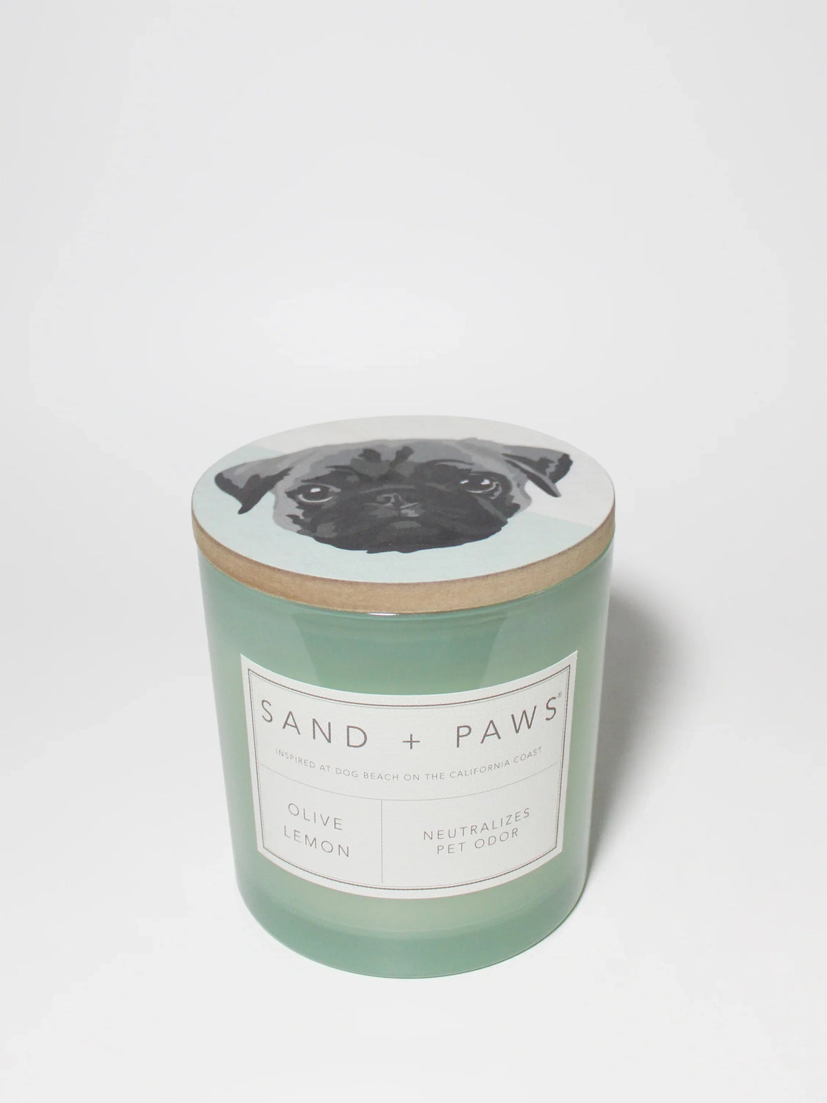 Sand + Paws Olive Lemon 21 oz scented candle