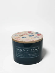 Sand + Paws Vanilla Sandalwood 12 oz scented candle