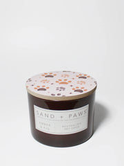 Sand + Paws Amber & Fig 12 oz scented candle