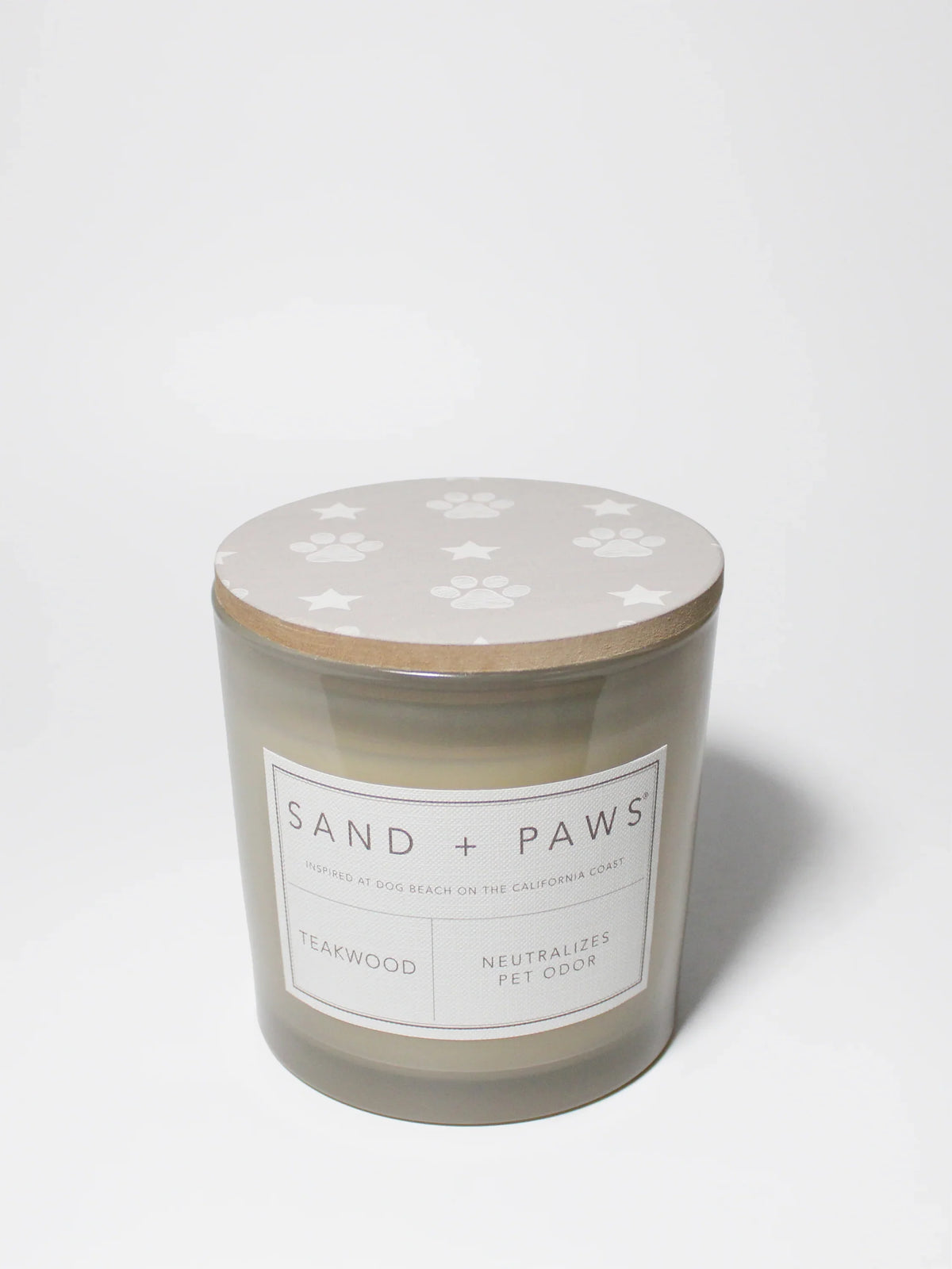 Sand + Paws Teakwood 21 oz scented candle