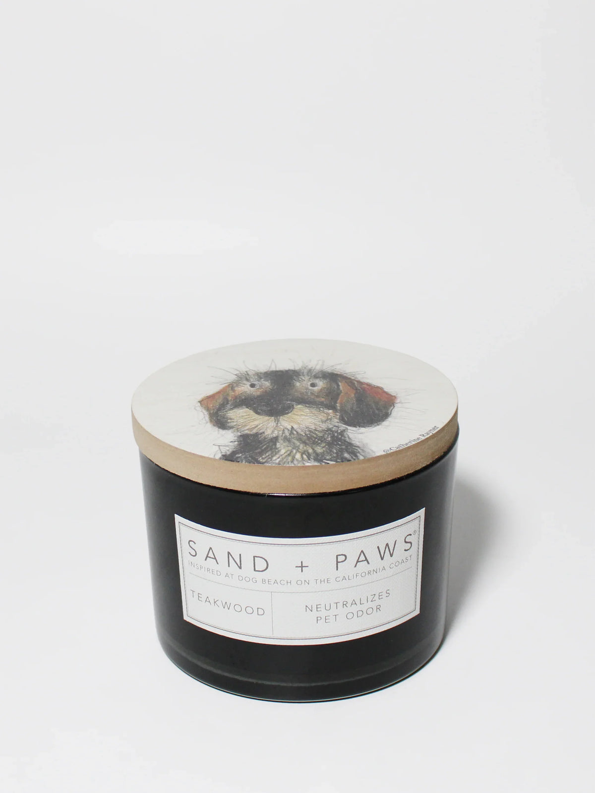 Sand + Paws Teakwood 12 oz scented candle