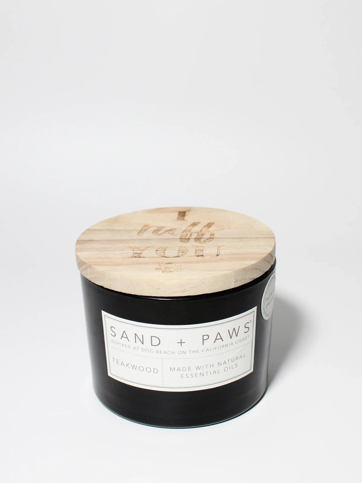 Sand + Paws Teakwood 12 oz scented candle