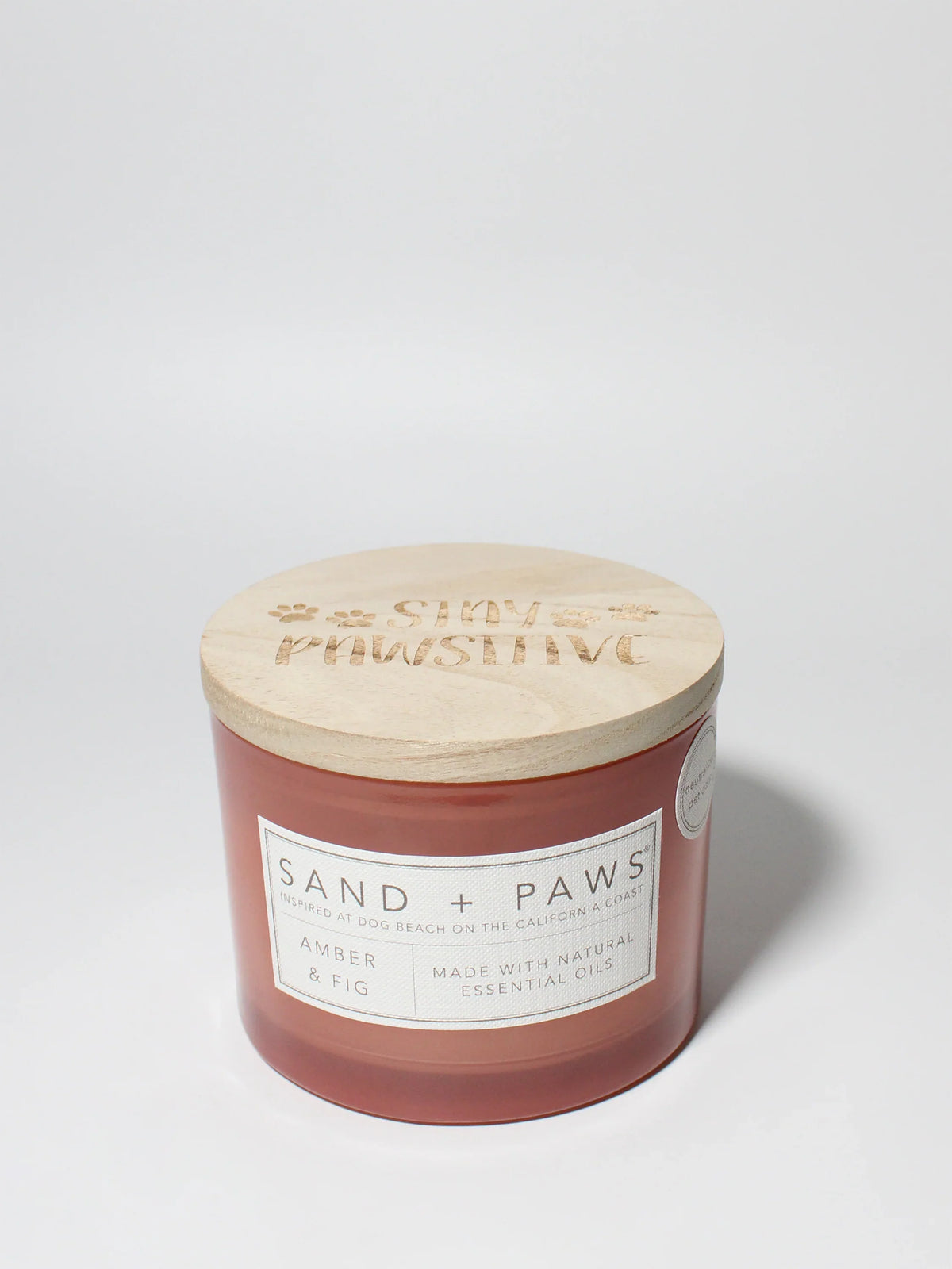 Sand + Paws Amber & Fig 12 oz scented candle