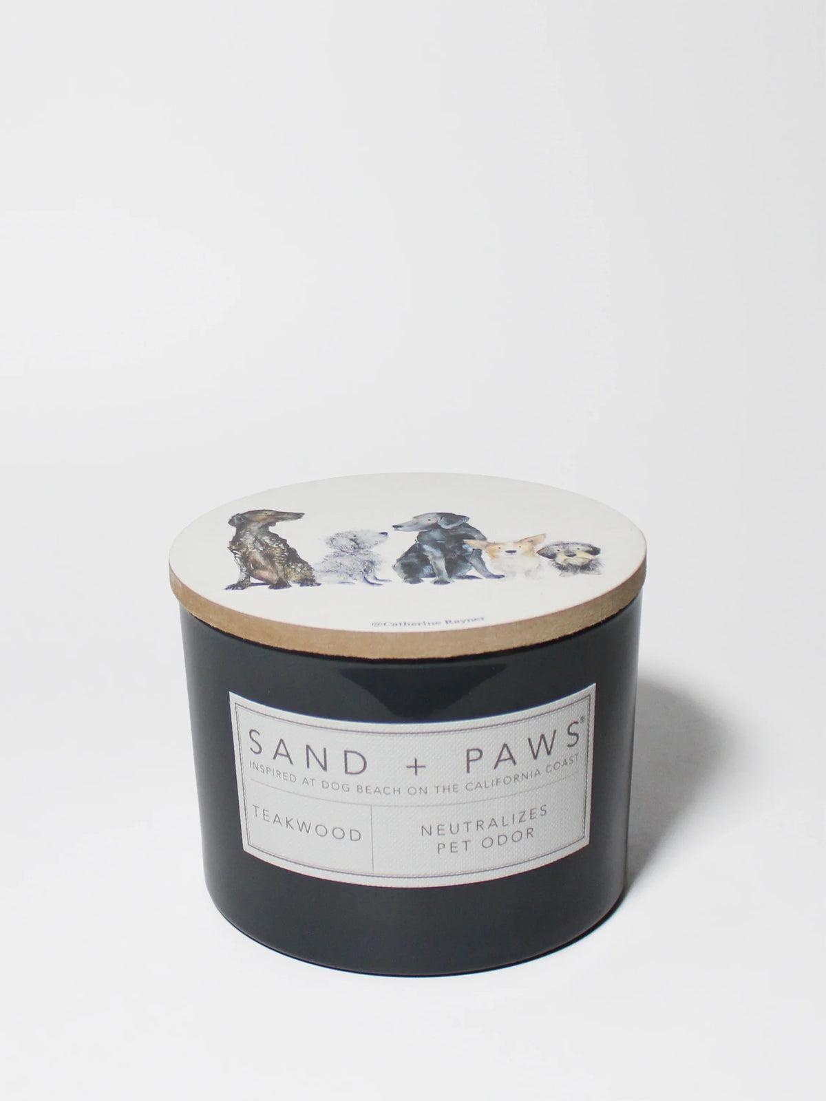 Sand + Paws Teakwood 12 oz scented candle