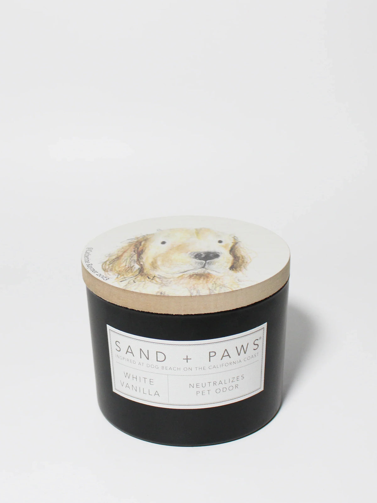 Sand + Paws White Vanilla 12 oz scented candle